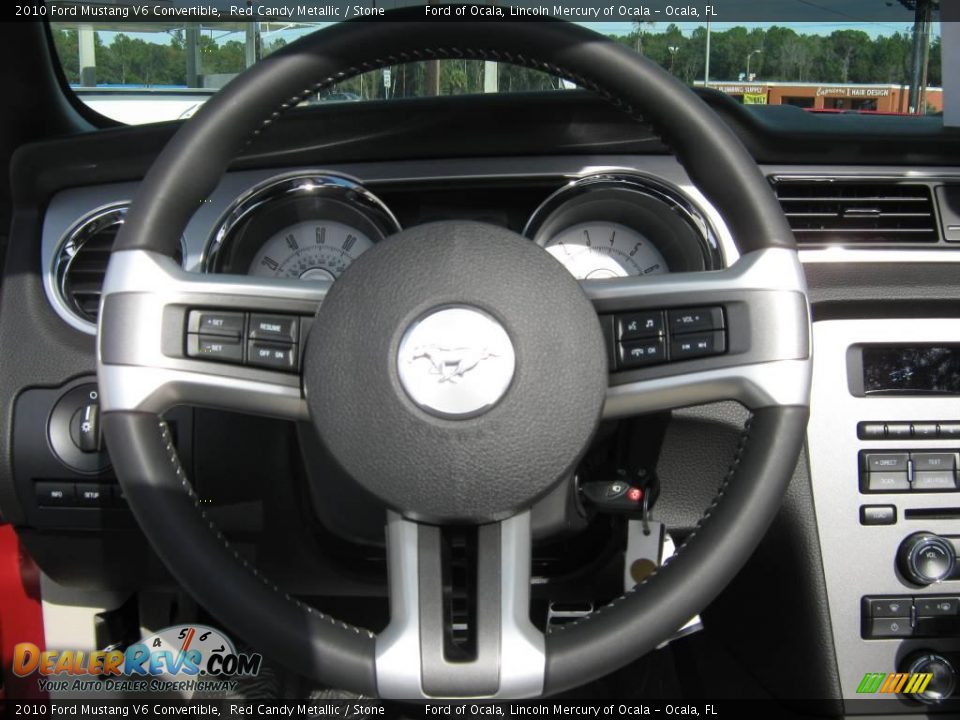 2010 Ford Mustang V6 Convertible Red Candy Metallic / Stone Photo #3