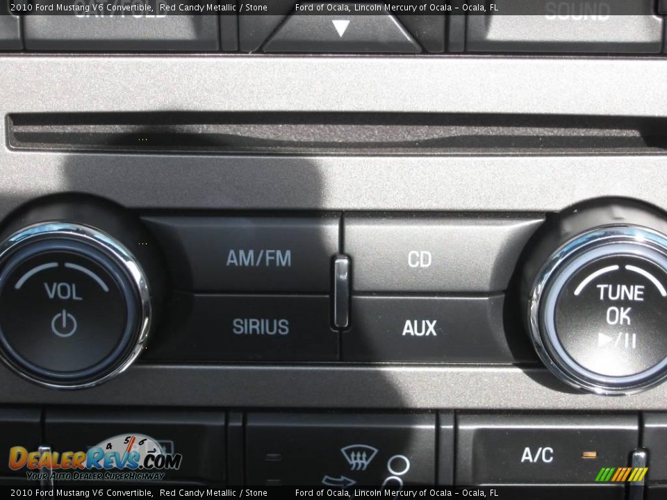 2010 Ford Mustang V6 Convertible Red Candy Metallic / Stone Photo #6