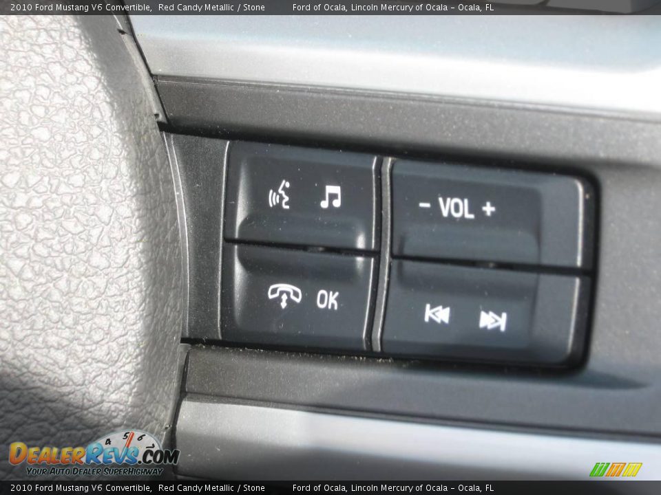 2010 Ford Mustang V6 Convertible Red Candy Metallic / Stone Photo #7