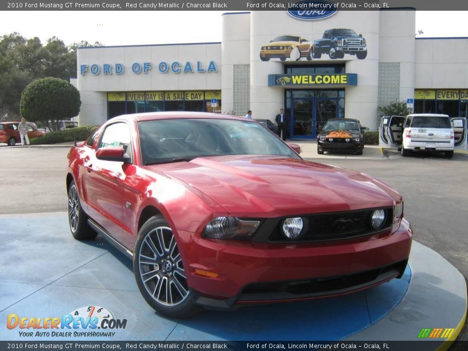 2010 Ford Mustang GT Premium Coupe Red Candy Metallic / Charcoal Black Photo #1