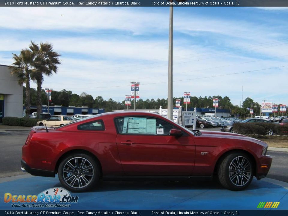 2010 Ford Mustang GT Premium Coupe Red Candy Metallic / Charcoal Black Photo #2