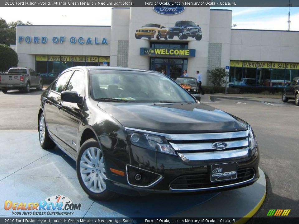 2010 Ford Fusion Hybrid Atlantis Green Metallic / Medium Light Stone Photo #1