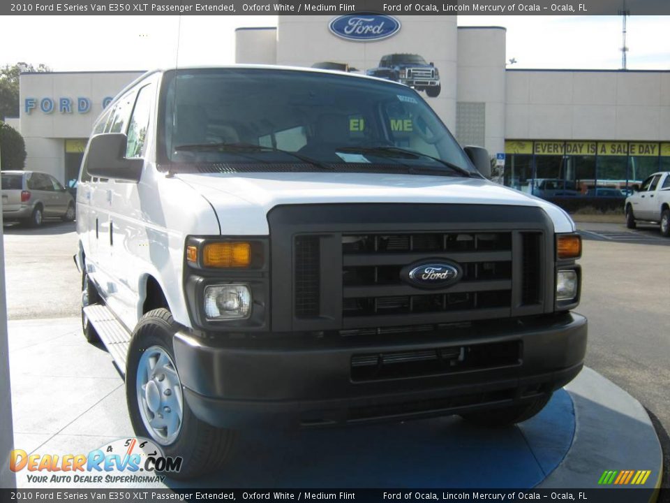 2010 Ford E Series Van E350 XLT Passenger Extended Oxford White / Medium Flint Photo #1