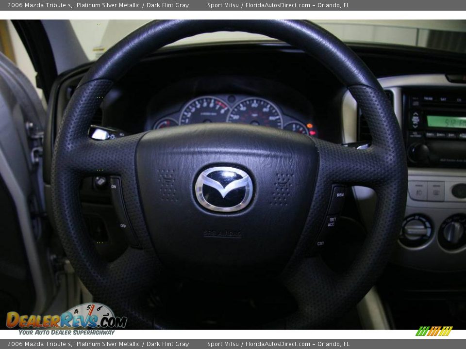 2006 Mazda Tribute s Platinum Silver Metallic / Dark Flint Gray Photo #36