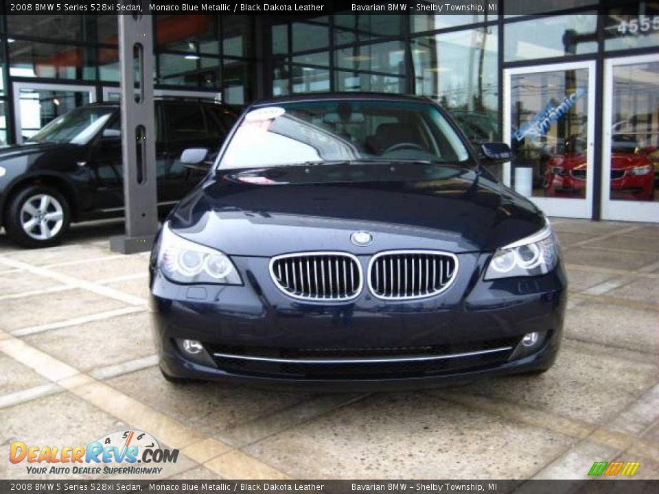 2008 BMW 5 Series 528xi Sedan Monaco Blue Metallic / Black Dakota Leather Photo #2