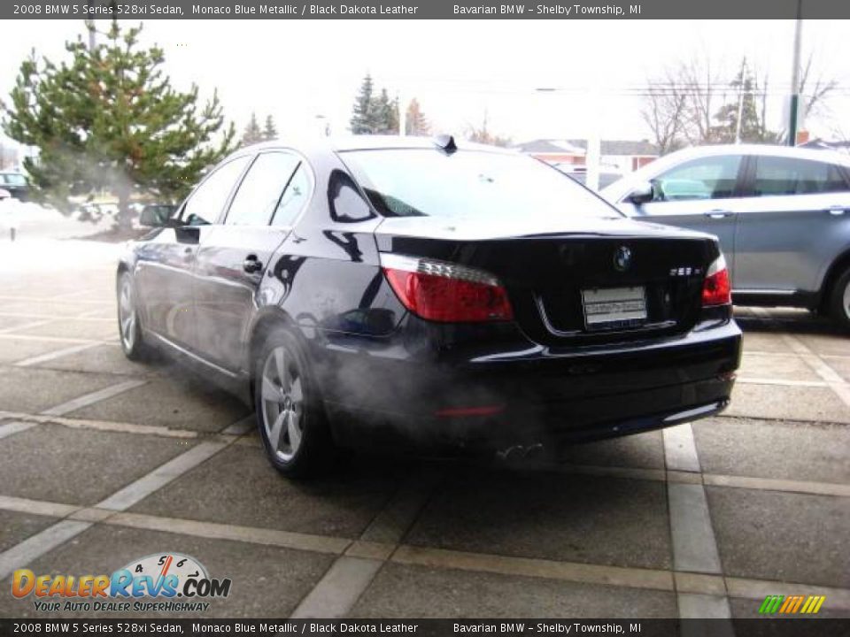 2008 BMW 5 Series 528xi Sedan Monaco Blue Metallic / Black Dakota Leather Photo #5