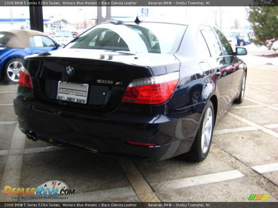 2008 BMW 5 Series 528xi Sedan Monaco Blue Metallic / Black Dakota Leather Photo #7