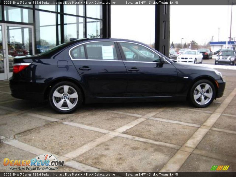 2008 BMW 5 Series 528xi Sedan Monaco Blue Metallic / Black Dakota Leather Photo #8