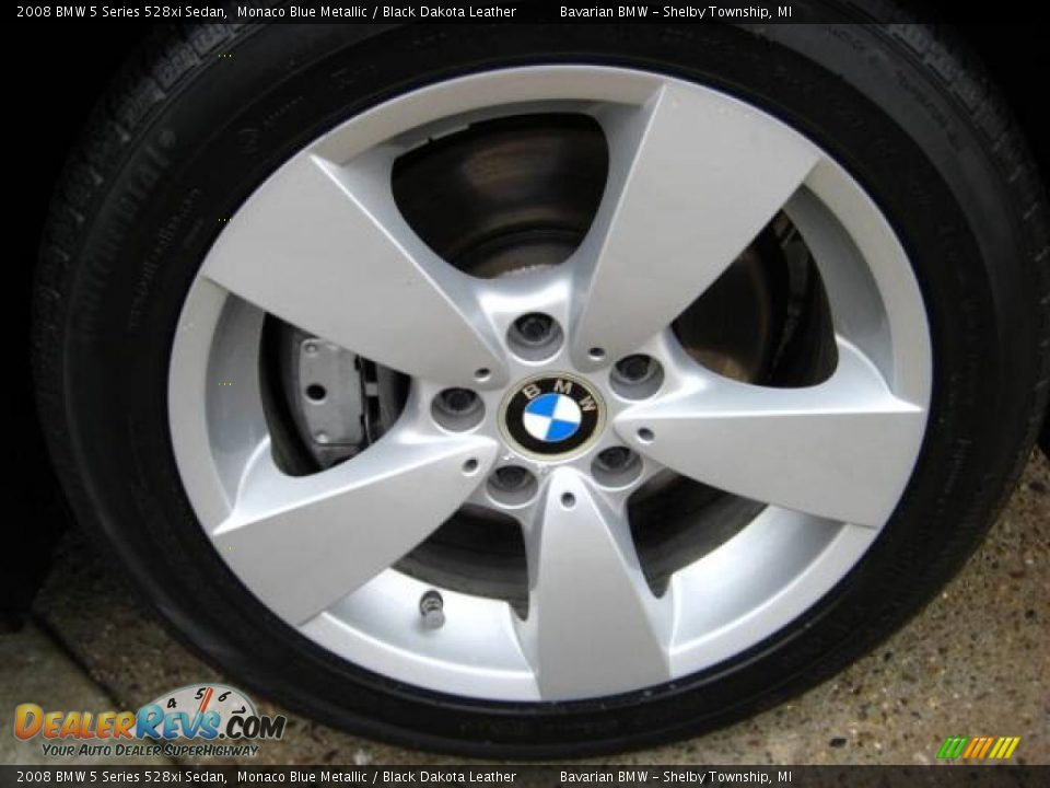 2008 BMW 5 Series 528xi Sedan Monaco Blue Metallic / Black Dakota Leather Photo #9