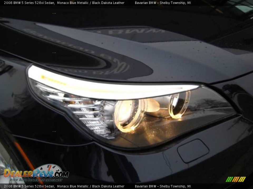 2008 BMW 5 Series 528xi Sedan Monaco Blue Metallic / Black Dakota Leather Photo #10