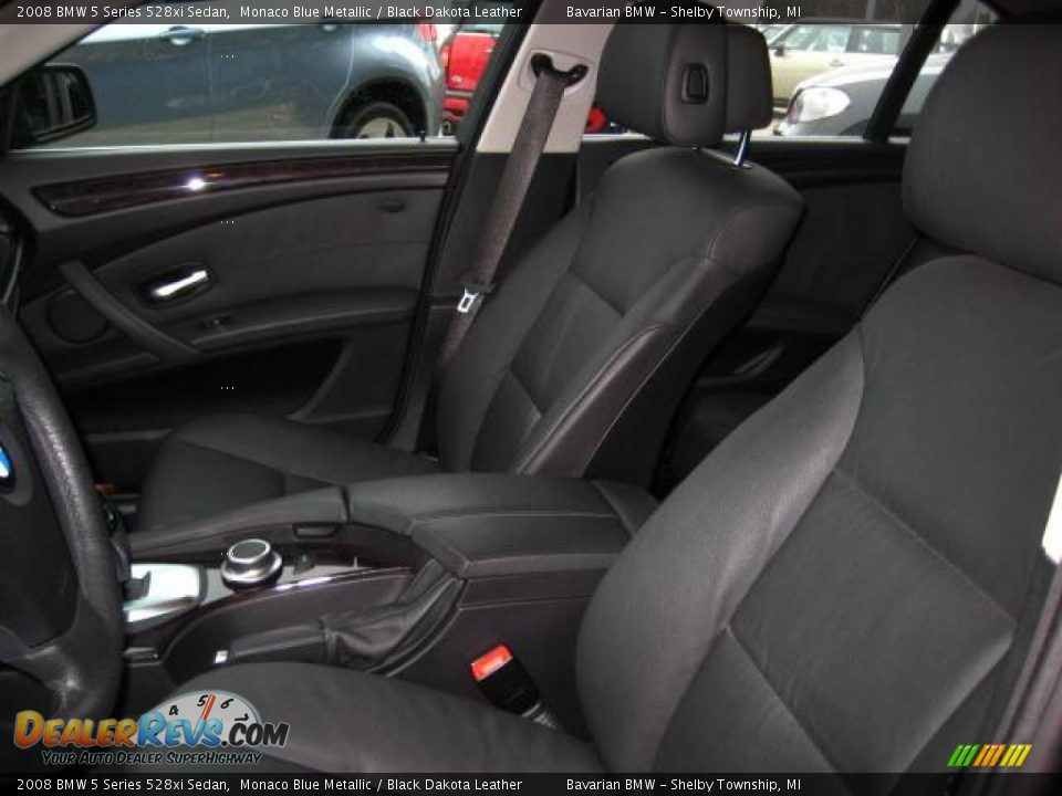 2008 BMW 5 Series 528xi Sedan Monaco Blue Metallic / Black Dakota Leather Photo #13