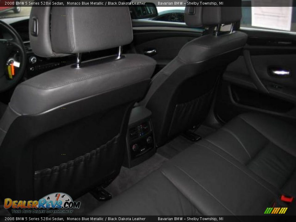 2008 BMW 5 Series 528xi Sedan Monaco Blue Metallic / Black Dakota Leather Photo #14