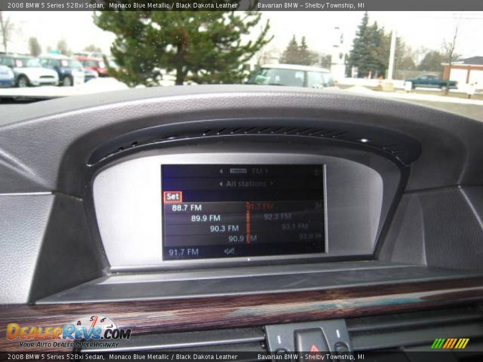2008 BMW 5 Series 528xi Sedan Monaco Blue Metallic / Black Dakota Leather Photo #20