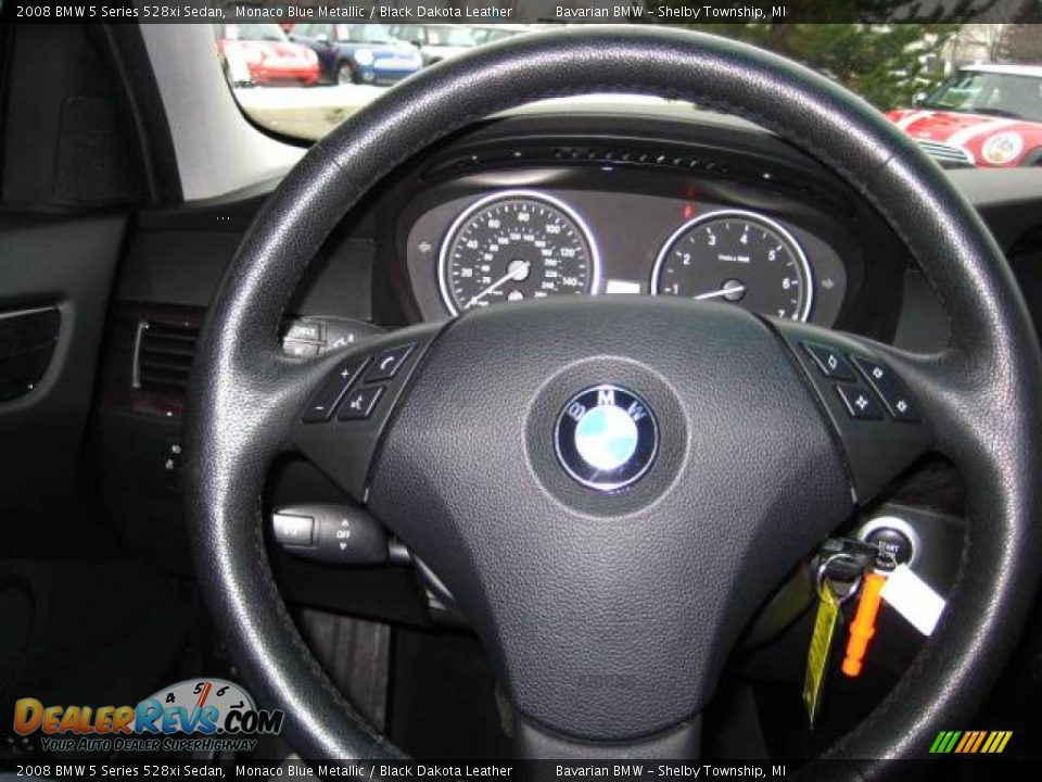 2008 BMW 5 Series 528xi Sedan Monaco Blue Metallic / Black Dakota Leather Photo #22