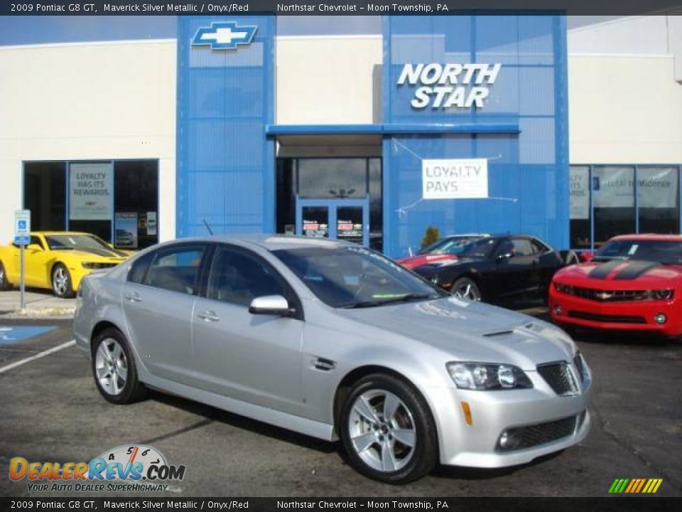 2009 Pontiac G8 GT Maverick Silver Metallic / Onyx/Red Photo #1