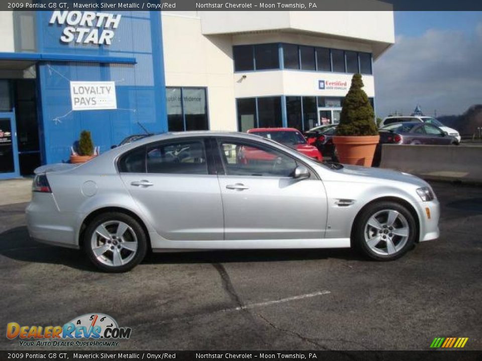 2009 Pontiac G8 GT Maverick Silver Metallic / Onyx/Red Photo #2