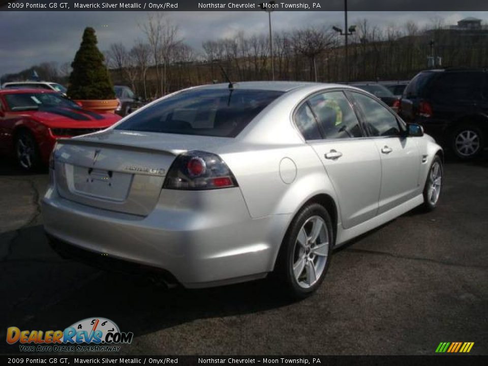 2009 Pontiac G8 GT Maverick Silver Metallic / Onyx/Red Photo #3