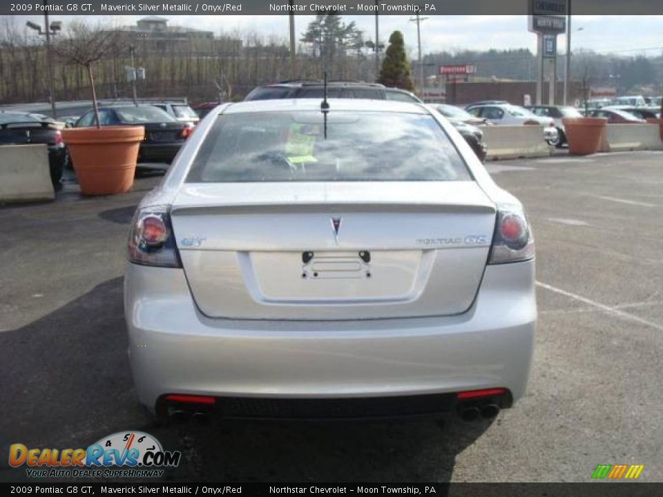 2009 Pontiac G8 GT Maverick Silver Metallic / Onyx/Red Photo #4