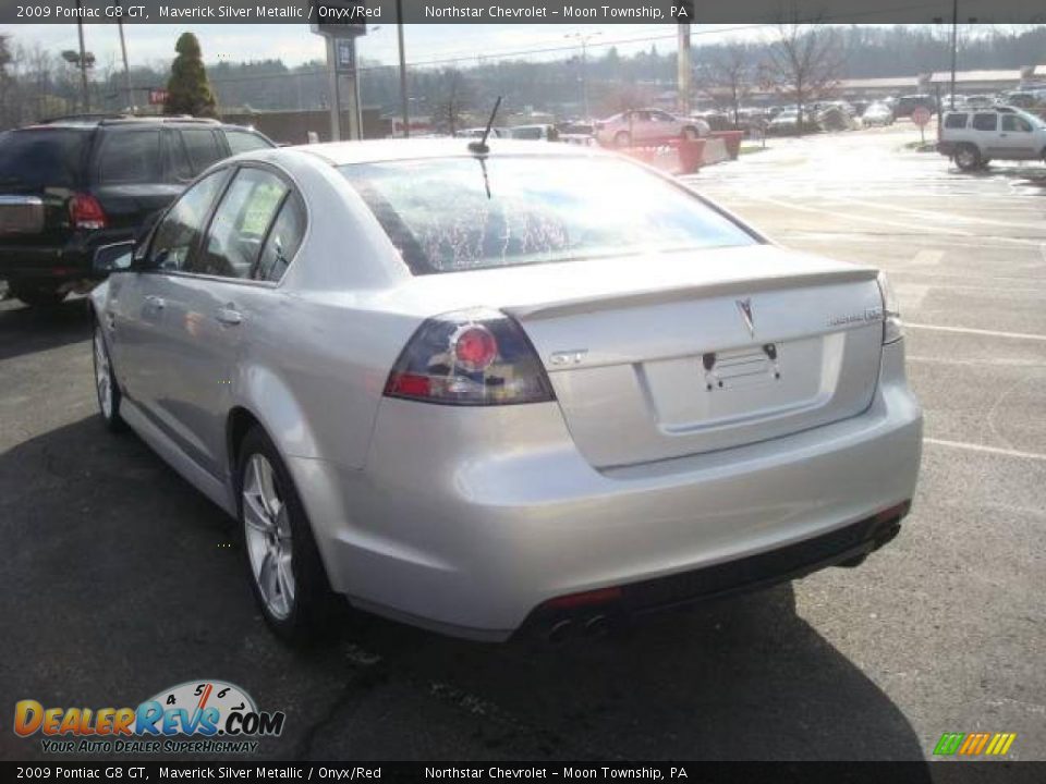 2009 Pontiac G8 GT Maverick Silver Metallic / Onyx/Red Photo #5