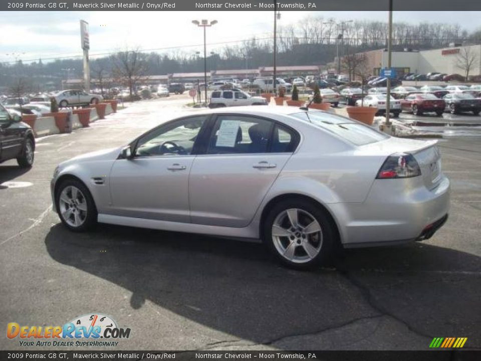 2009 Pontiac G8 GT Maverick Silver Metallic / Onyx/Red Photo #6