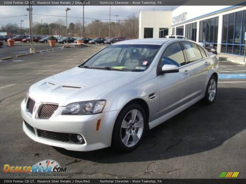 2009 Pontiac G8 GT Maverick Silver Metallic / Onyx/Red Photo #7