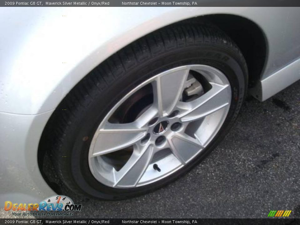 2009 Pontiac G8 GT Maverick Silver Metallic / Onyx/Red Photo #9
