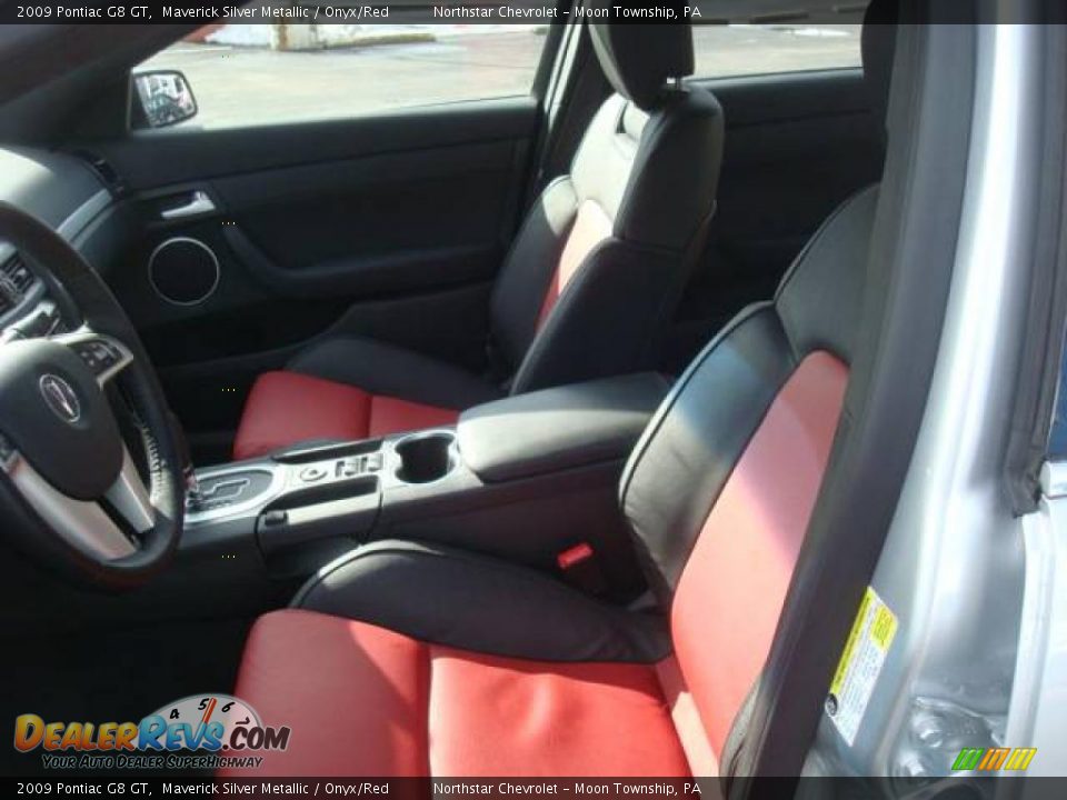 2009 Pontiac G8 GT Maverick Silver Metallic / Onyx/Red Photo #10