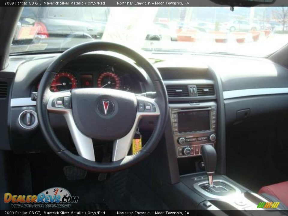 2009 Pontiac G8 GT Maverick Silver Metallic / Onyx/Red Photo #12