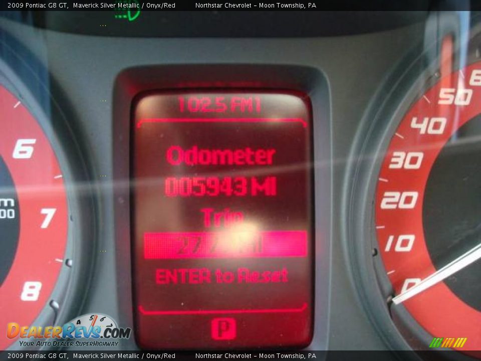 2009 Pontiac G8 GT Maverick Silver Metallic / Onyx/Red Photo #20
