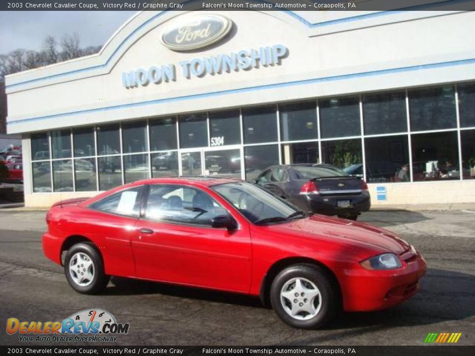 2003 Chevrolet Cavalier Coupe Victory Red / Graphite Gray Photo #1
