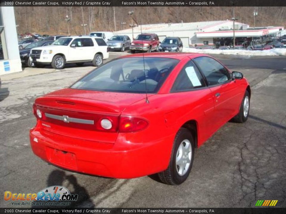 2003 Chevrolet Cavalier Coupe Victory Red / Graphite Gray Photo #2