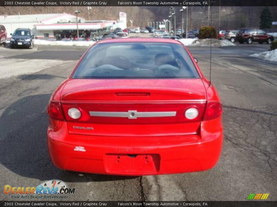 2003 Chevrolet Cavalier Coupe Victory Red / Graphite Gray Photo #3