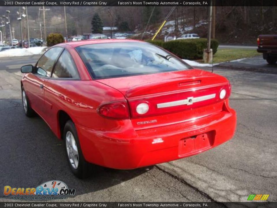 2003 Chevrolet Cavalier Coupe Victory Red / Graphite Gray Photo #4