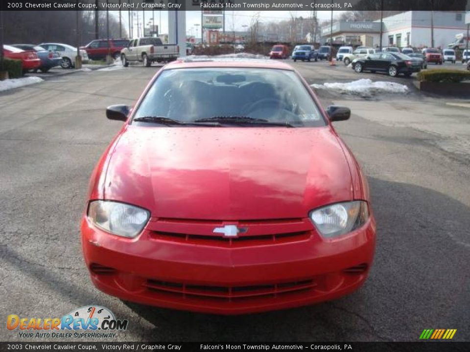 2003 Chevrolet Cavalier Coupe Victory Red / Graphite Gray Photo #6
