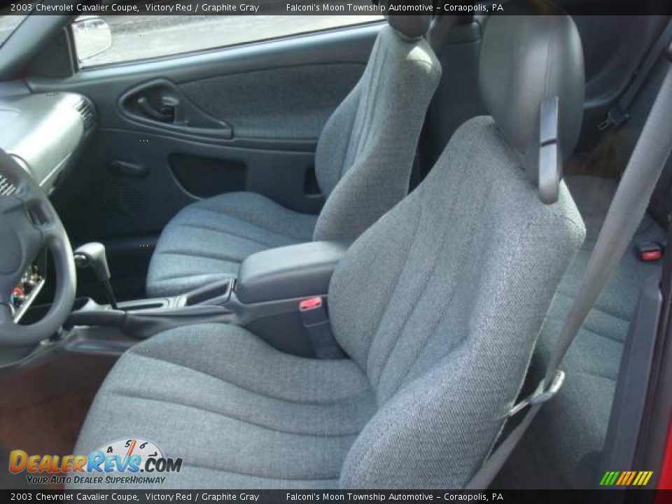 2003 Chevrolet Cavalier Coupe Victory Red / Graphite Gray Photo #8