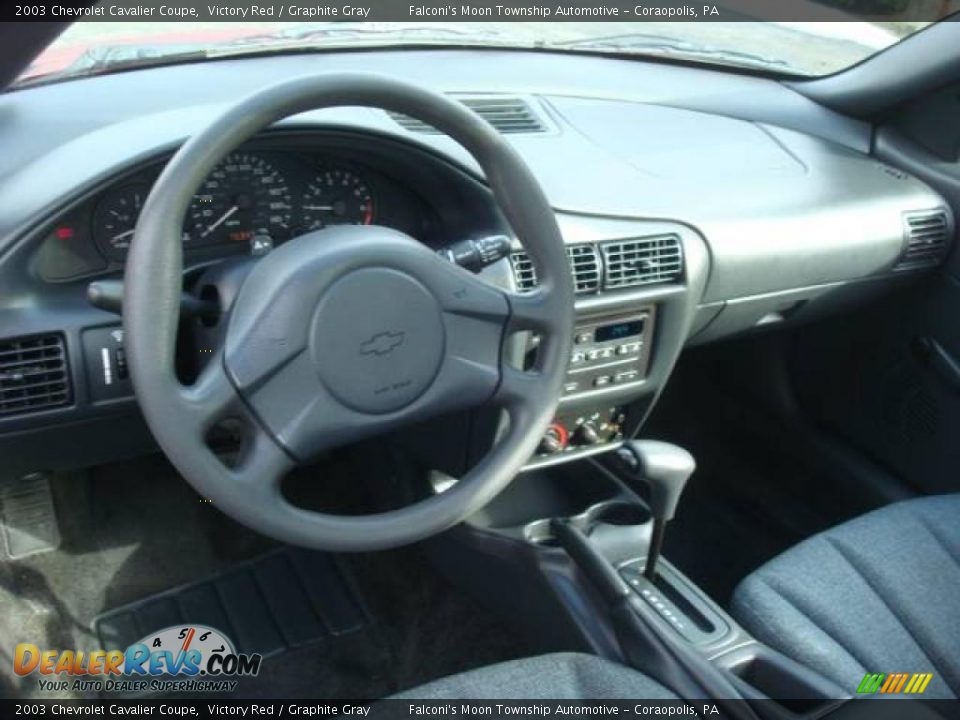 2003 Chevrolet Cavalier Coupe Victory Red / Graphite Gray Photo #10