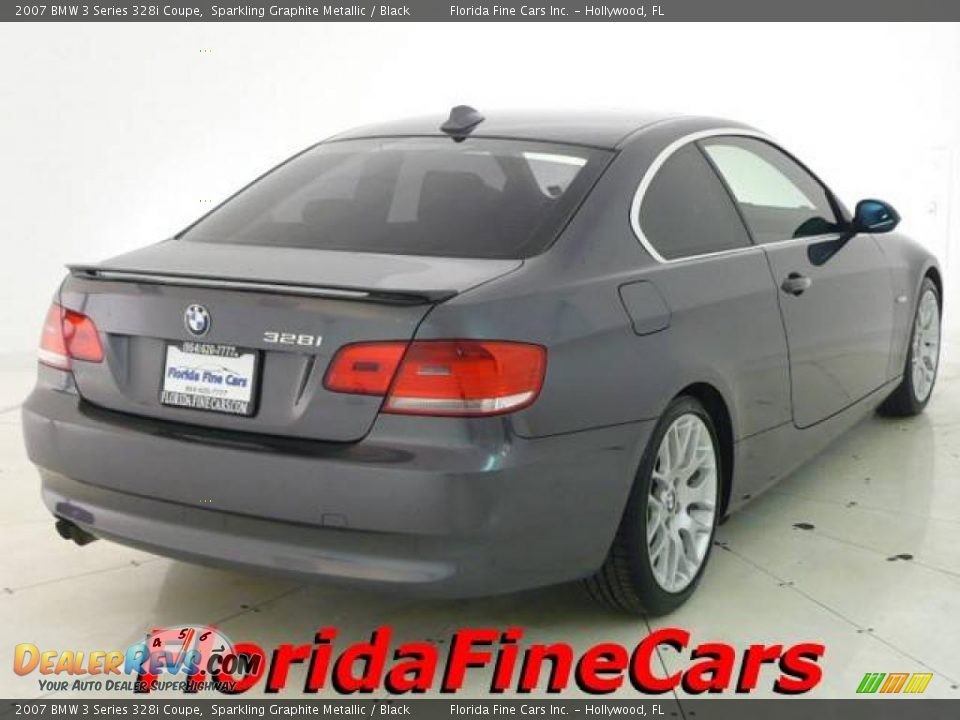 2007 BMW 3 Series 328i Coupe Sparkling Graphite Metallic / Black Photo #2