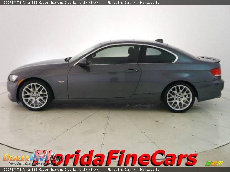 2007 BMW 3 Series 328i Coupe Sparkling Graphite Metallic / Black Photo #3