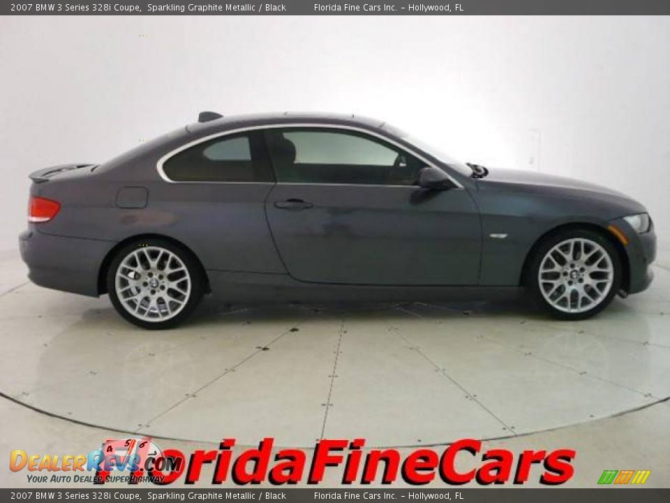 2007 BMW 3 Series 328i Coupe Sparkling Graphite Metallic / Black Photo #4