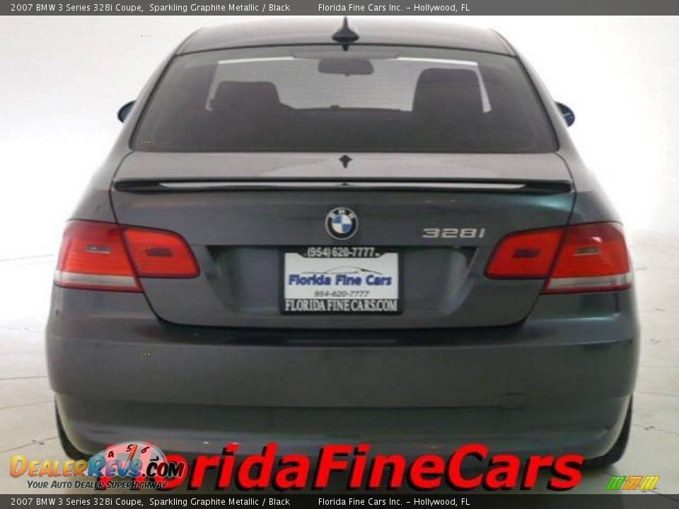 2007 BMW 3 Series 328i Coupe Sparkling Graphite Metallic / Black Photo #6
