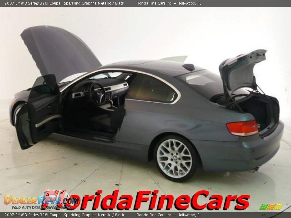 2007 BMW 3 Series 328i Coupe Sparkling Graphite Metallic / Black Photo #8