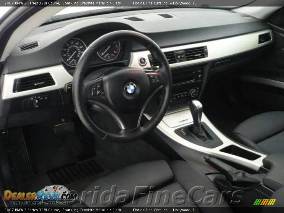 2007 BMW 3 Series 328i Coupe Sparkling Graphite Metallic / Black Photo #11