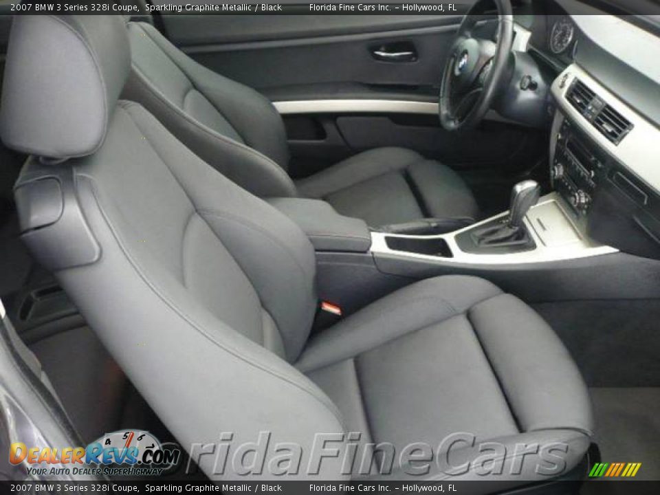 2007 BMW 3 Series 328i Coupe Sparkling Graphite Metallic / Black Photo #12