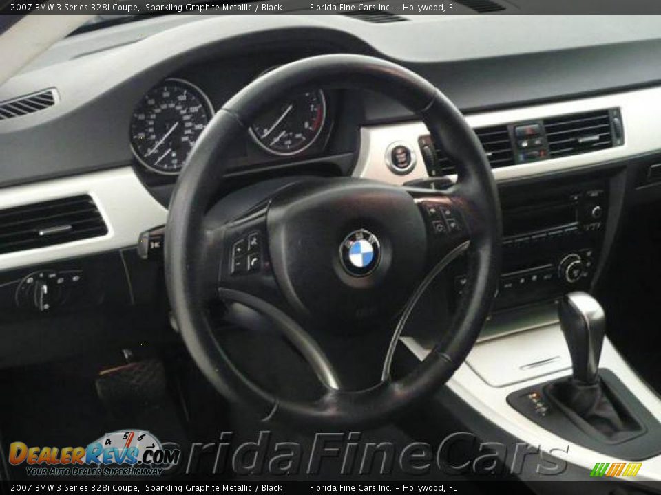 2007 BMW 3 Series 328i Coupe Sparkling Graphite Metallic / Black Photo #15