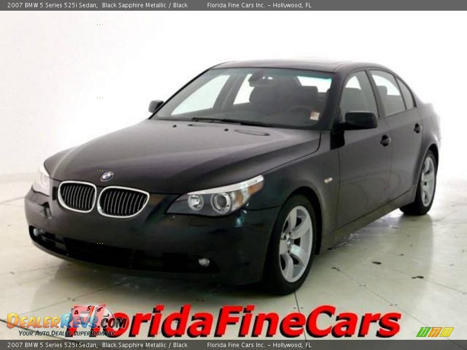 2007 BMW 5 Series 525i Sedan Black Sapphire Metallic / Black Photo #1