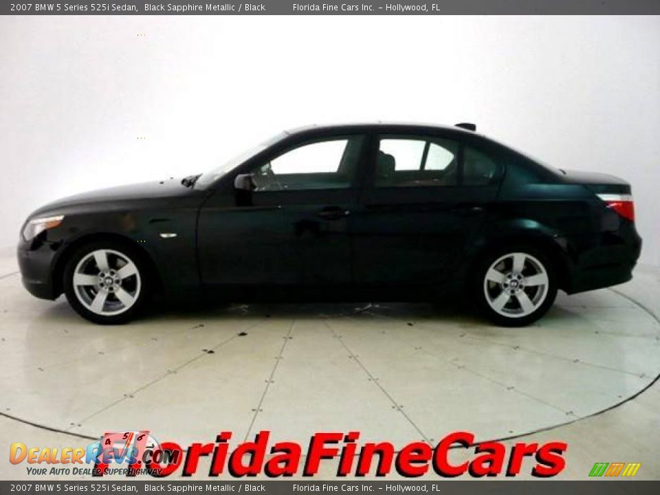 2007 BMW 5 Series 525i Sedan Black Sapphire Metallic / Black Photo #3