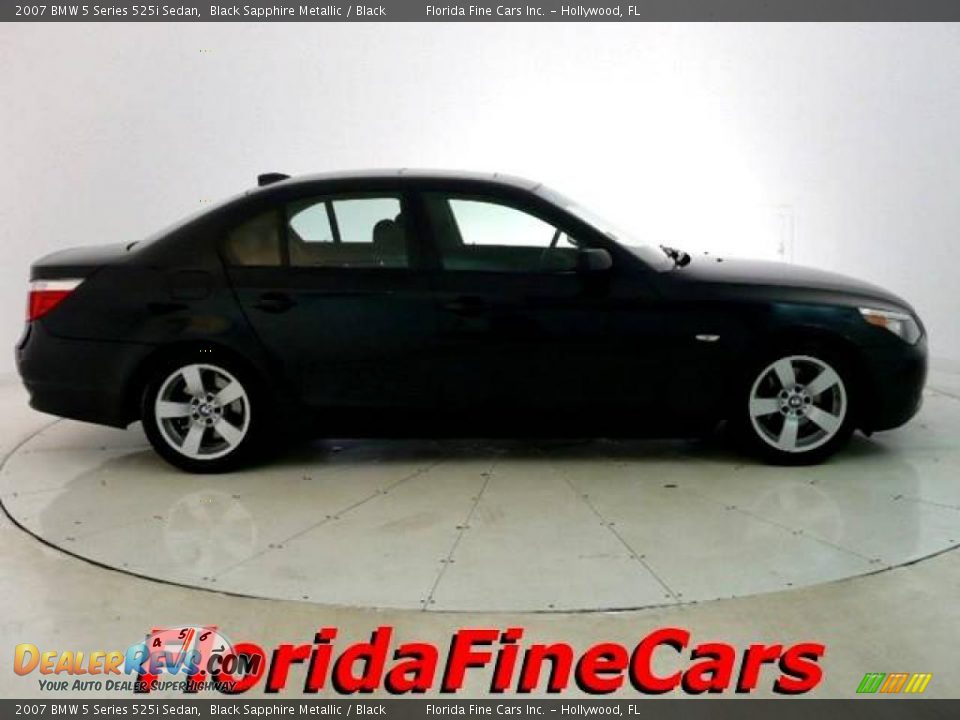2007 BMW 5 Series 525i Sedan Black Sapphire Metallic / Black Photo #4