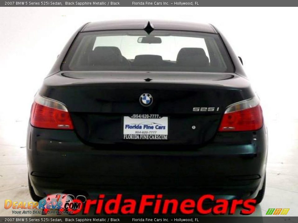 2007 BMW 5 Series 525i Sedan Black Sapphire Metallic / Black Photo #6