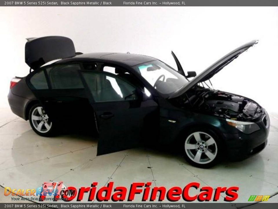 2007 BMW 5 Series 525i Sedan Black Sapphire Metallic / Black Photo #7