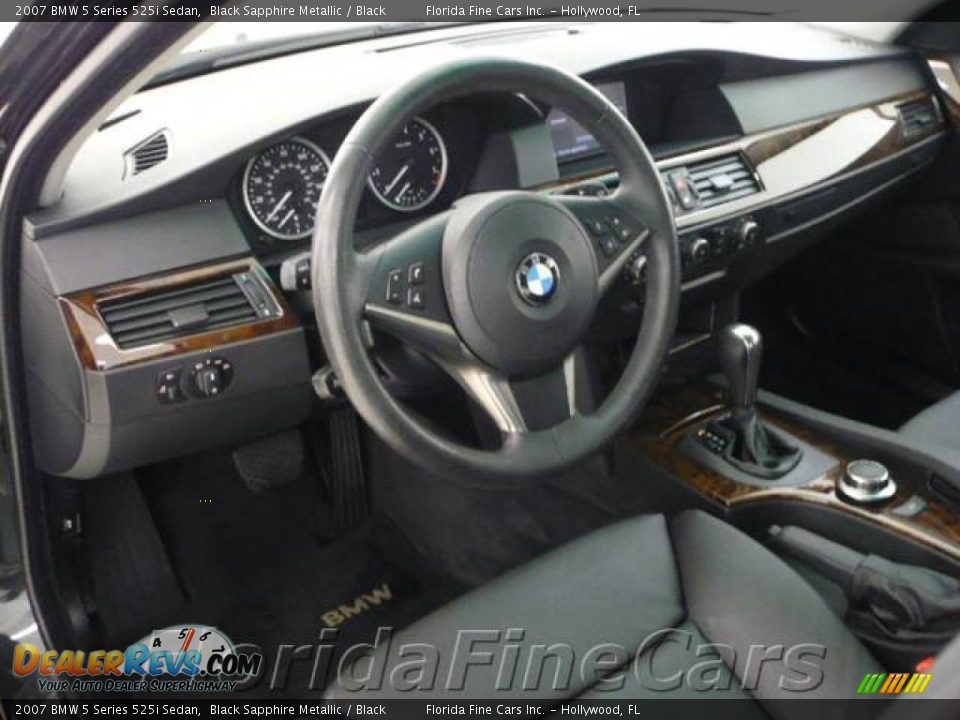 2007 BMW 5 Series 525i Sedan Black Sapphire Metallic / Black Photo #12